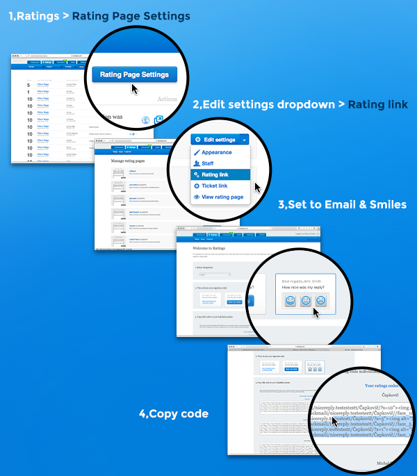 How to copy Smiley intant ratings template