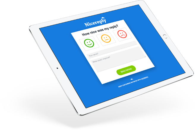 Nicereply CSAT on your tablet