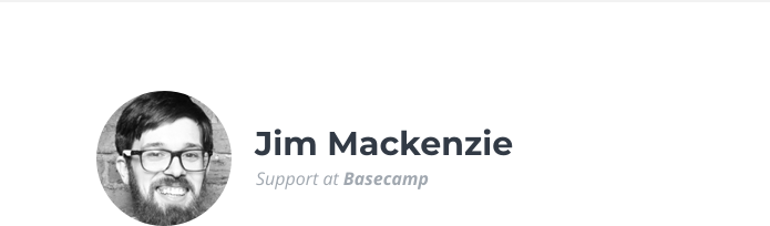 Jim Mackenzie, Support at Basecamp